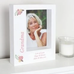 Personalised Floral 5x7 Box Photo Frame -PERSONALISE STORE p100479 6