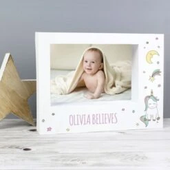 Personalised Baby Unicorn 5x7 Landscape Box Photo Frame 11 Personalised Baby Unicorn 5x7 Landscape Box Photo Frame -PERSONALISE STORE p100480 4