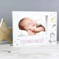 Personalised Baby Unicorn 5x7 Landscape Box Photo Frame 13 Personalised Baby Unicorn 5x7 Landscape Box Photo Frame -PERSONALISE STORE p100480 6