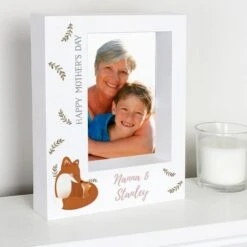 Personalised Mummy And Me Fox 5x7 Box Photo Frame