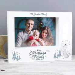 Personalised Polar Bear "1st Christmas As A Family" 5x7 Box Photo Frame 6 Personalised Polar Bear "1st Christmas As A Family" 5x7 Box Photo Frame -PERSONALISE STORE p100492 2