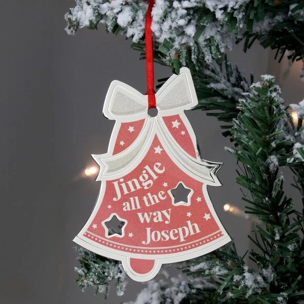 Personalised Jingle All The Way Bell Decoration 3 Personalised Jingle All The Way Bell Decoration - Image 3