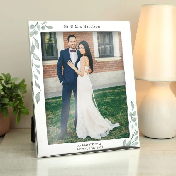 Personalised Botanical 10x8 Silver Photo Frame 3 Personalised Botanical 10x8 Silver Photo Frame - Image 3