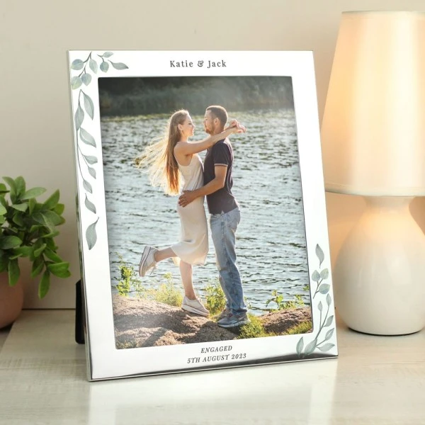 Personalised Botanical 10x8 Silver Photo Frame 4 Personalised Botanical 10x8 Silver Photo Frame - Image 4
