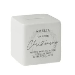 Personalised Christening Ceramic Square Money Box -PERSONALISE STORE p100512 4