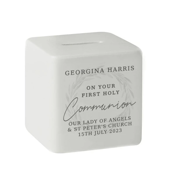 Personalised First Holy Communion Ceramic Square Money Box 5 Personalised First Holy Communion Ceramic Square Money Box - Image 5
