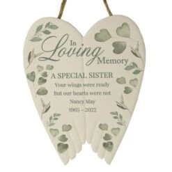 Personalised In Loving Memory Ceramic Wings 11 Personalised In Loving Memory Ceramic Wings -PERSONALISE STORE p100522 4
