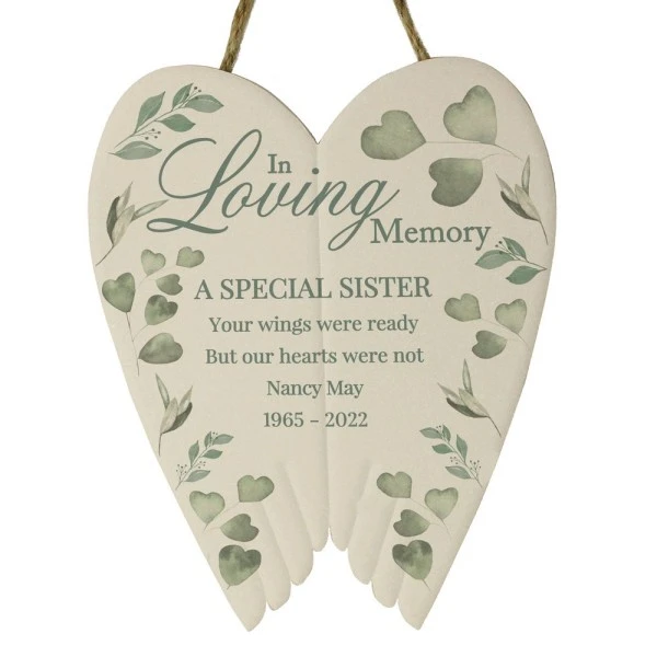 Personalised In Loving Memory Ceramic Wings 5 Personalised In Loving Memory Ceramic Wings - Image 5