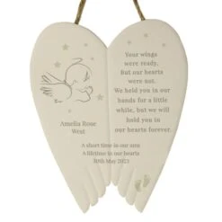Personalised Little Angel Ceramic Wings -PERSONALISE STORE p100525 4