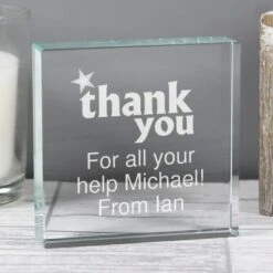 Personalised Thank You Crystal Token -PERSONALISE STORE p100764 2
