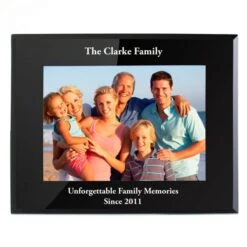 Personalised 5x7 Landscape Black Glass Photo Frame -PERSONALISE STORE p1007b14 4