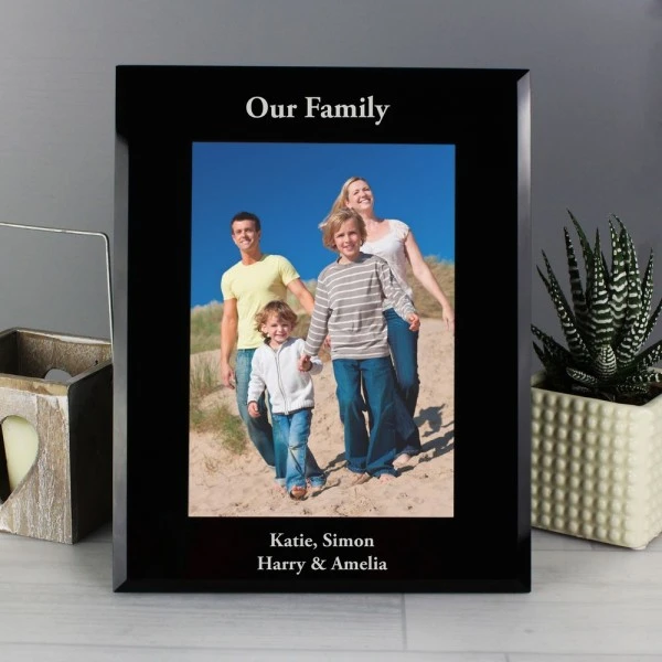Personalised 5x7 Black Glass Photo Frame 1 Personalised 5x7 Black Glass Photo Frame