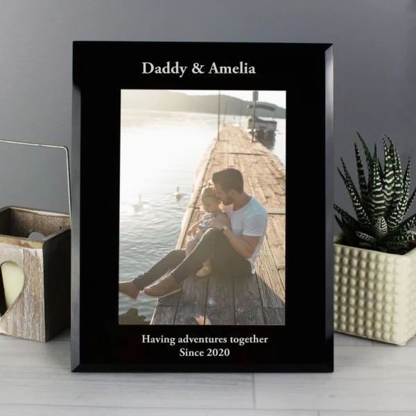 Personalised 5x7 Black Glass Photo Frame 4 Personalised 5x7 Black Glass Photo Frame - Image 4