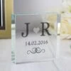 Personalised Silver Monogram Crystal Token