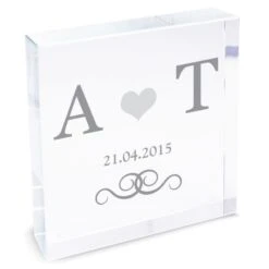 Personalised Silver Monogram Crystal Token -PERSONALISE STORE p1007b18 2