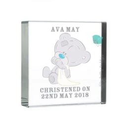 Personalised Tiny Tatty Teddy Christening Crystal Token -PERSONALISE STORE p1007b31 3