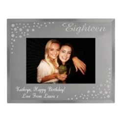 Personalised Eighteen Diamante 6x4 Glass Photo Frame 7 Personalised Eighteen Diamante 6x4 Glass Photo Frame -PERSONALISE STORE p1007b48 2