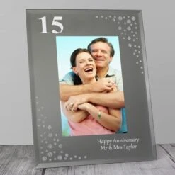 Personalised Big Age 6x4 Diamante Glass Photo Frame