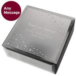 Personalised Diamante Name & Message Glass Trinket Box -PERSONALISE STORE p1007b60 7
