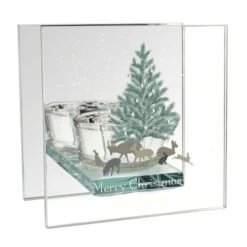 Personalised A Winter's Night Mirrored Glass Tea Light Candle Holder -PERSONALISE STORE p1007c09 3