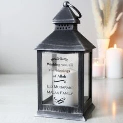 Personalised Antique Scroll Rustic Black Lantern -PERSONALISE STORE p1007c18 6