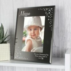 Personalised Swirls & Hearts Diamante 6x4 Glass Photo Frame -PERSONALISE STORE p1007c41 3