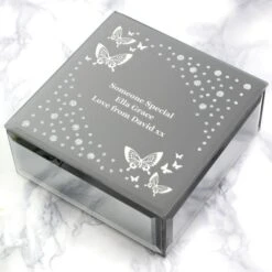 Personalised White Butterfly Diamante Glass Trinket Box 11 Personalised White Butterfly Diamante Glass Trinket Box -PERSONALISE STORE p1007c56 2