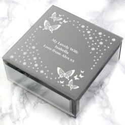 Personalised White Butterfly Diamante Glass Trinket Box 13 Personalised White Butterfly Diamante Glass Trinket Box -PERSONALISE STORE p1007c56 4
