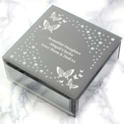 Personalised White Butterfly Diamante Glass Trinket Box 15 Personalised White Butterfly Diamante Glass Trinket Box -PERSONALISE STORE p1007c56 6