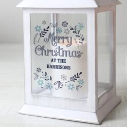 Personalised Christmas Frost White Lantern 8 Personalised Christmas Frost White Lantern -PERSONALISE STORE p1007c76 3