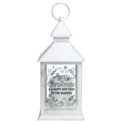 Personalised Christmas Frost White Lantern 9 Personalised Christmas Frost White Lantern -PERSONALISE STORE p1007c76 4