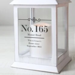 Personalised Elegant Diamond White Lantern -PERSONALISE STORE p1007c77 3