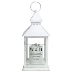 Personalised Elegant Diamond White Lantern -PERSONALISE STORE p1007c77 4