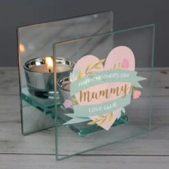 Personalised Floral Heart Mothers Day Mirrored Glass Tea Light Holder 7 Personalised Floral Heart Mothers Day Mirrored Glass Tea Light Holder -PERSONALISE STORE p1007c81 2