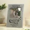 Personalised To The Moon And Back 4x4 Glitter Glass Photo Frame