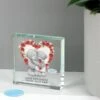 Personalised Me To You Rose Heart Crystal Token