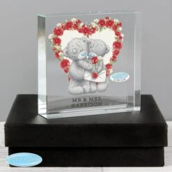Personalised Me To You Rose Heart Crystal Token -PERSONALISE STORE p1007d18 4