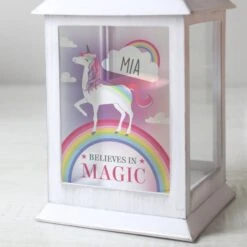 Personalised Unicorn Frost White Lantern 7 Personalised Unicorn Frost White Lantern -PERSONALISE STORE p1007d41 2