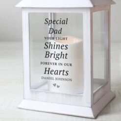 Personalised "Your Light Shines Bright" White Lantern -PERSONALISE STORE p1007d52 3