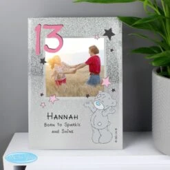Personalised Me To You Sparkle & Shine 4x4 Glitter Glass Photo Frame -PERSONALISE STORE p1007d61 2