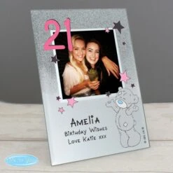 Personalised Me To You Sparkle & Shine 4x4 Glitter Glass Photo Frame -PERSONALISE STORE p1007d61 3