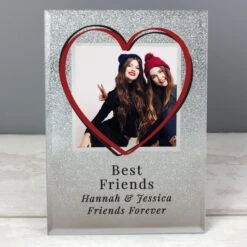 Personalised Heart 4x4 Glitter Glass Photo Frame -PERSONALISE STORE p1007d80 5
