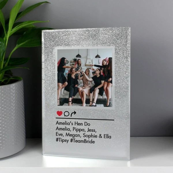 Personalised Instagram Post 4x4 Glitter Glass Photo Frame 6 Personalised Instagram Post 4x4 Glitter Glass Photo Frame - Image 6