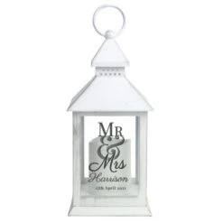Personalised Mr & Mrs White Lantern -PERSONALISE STORE p1007d86 4