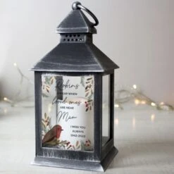 Personalised Robins Appear.. Memorial Black Lantern -PERSONALISE STORE p1007d90 2