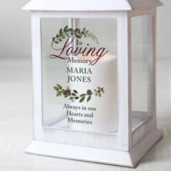 Personalised In Loving Memory White Lantern -PERSONALISE STORE p1007d91 2