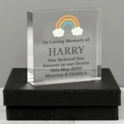 Personalised Rainbow Memorial Crystal Token 6 Personalised Rainbow Memorial Crystal Token -PERSONALISE STORE p1007e01 2