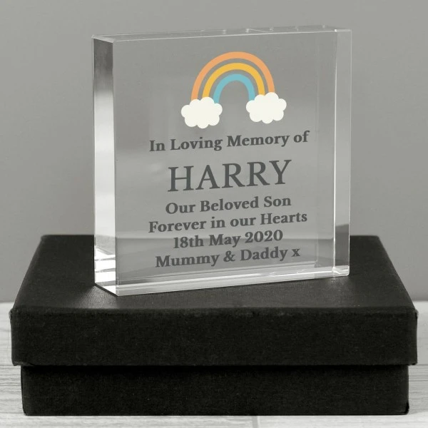 Personalised Rainbow Memorial Crystal Token 3 Personalised Rainbow Memorial Crystal Token - Image 3