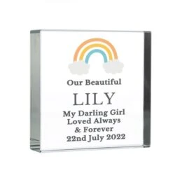 Personalised Rainbow Memorial Crystal Token 7 Personalised Rainbow Memorial Crystal Token -PERSONALISE STORE p1007e01 3
