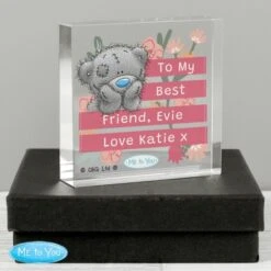 Personalised Me To You Floral Crystal Token -PERSONALISE STORE p1007e11 2